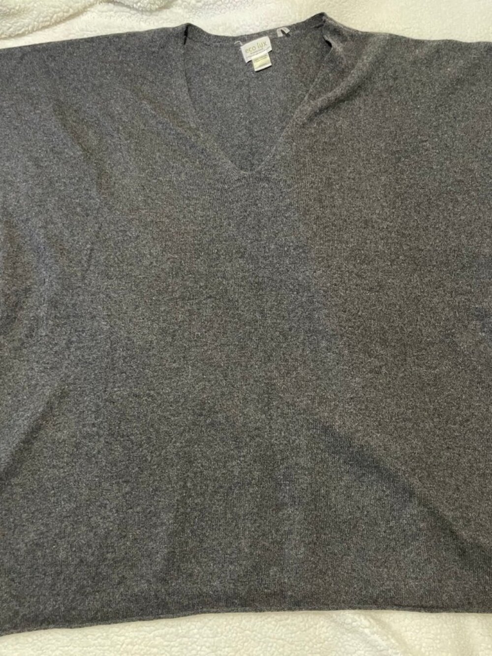 Eco Lux by Subtle Luxury Gray Cashmere Poncho One Size